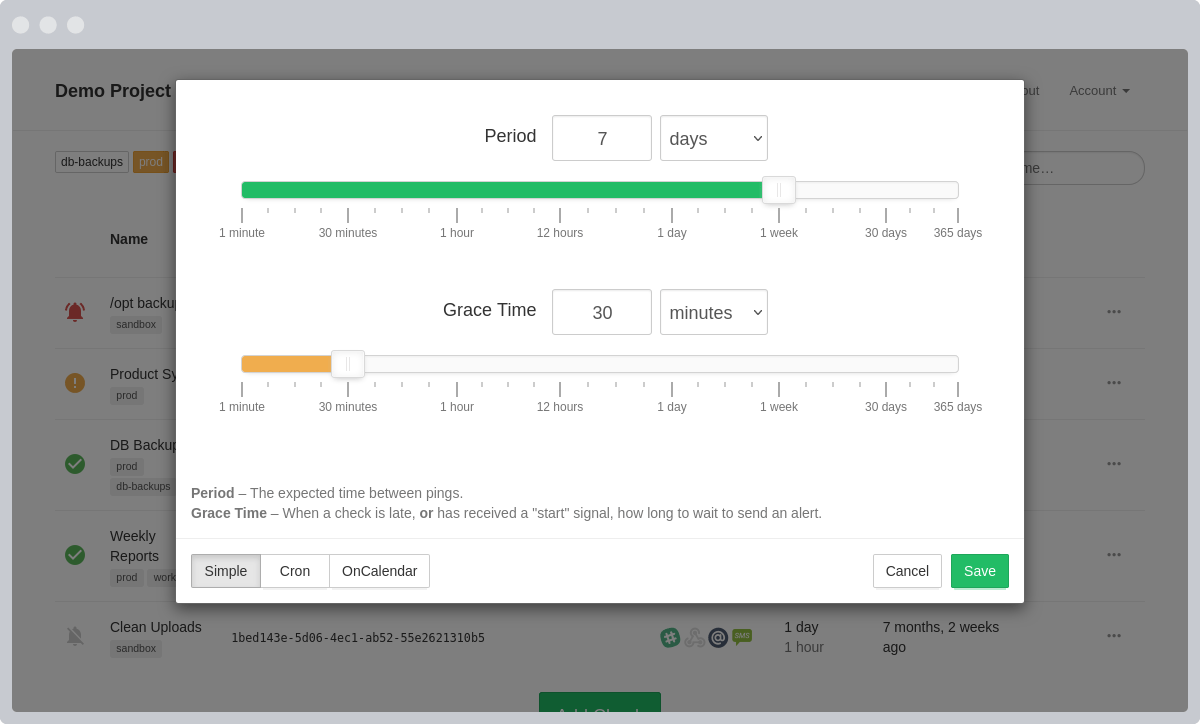 Configuration screenshot